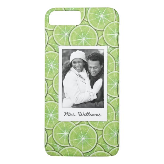 Groen Limoen Patroon | Foto toevoegen Case-Mate iPhone Case (Achterkant)
