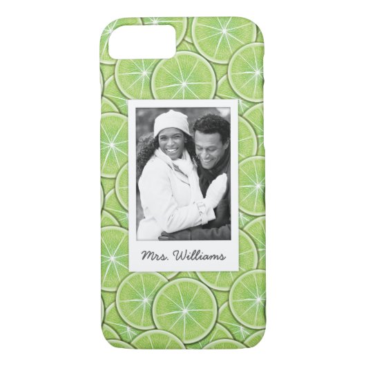 Groen Limoen Patroon | Foto toevoegen Case-Mate iPhone Case (Achterkant)