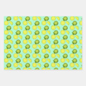 Groen Limoen Patroon Inpakpapier Vel (Voorkant 3)