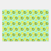 Groen Limoen Patroon Inpakpapier Vel (Voorkant)