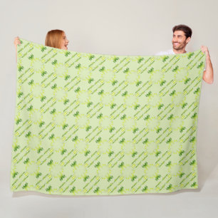 Groen limoen-patroon met barokstijl. fleece deken
