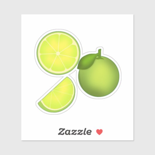 Groen Limoen Patroon Sticker (Vel)