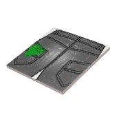 Groen Linker Zakdoek Tegeltje (Zijkant)
