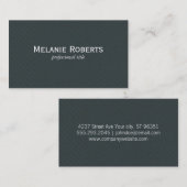 Groen linnen patroon visitekaartje (Voorkant / Achterkant)