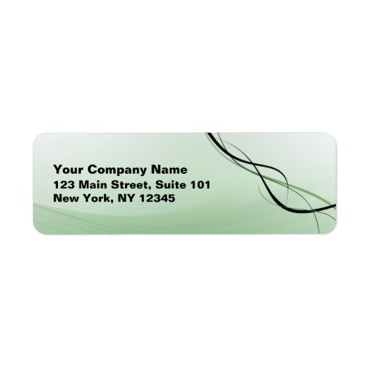 Groen lint adreslabel etiket (Voorkant)