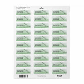 Groen lint adreslabel etiket (Full Sheet)