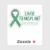 Groen Lint-bewustzijn bij levertransplantatie Sticker (Vel)