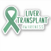 Groen Lint-bewustzijn bij levertransplantatie Sticker (Voorkant)