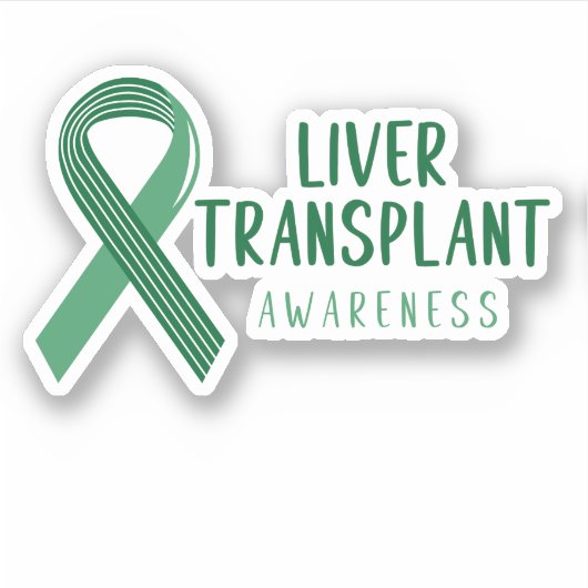 Groen Lint-bewustzijn bij levertransplantatie Sticker (Voorkant)