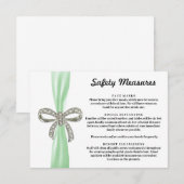 Groen lint Diamond Bow veiligheidsmaatregelen Informatiekaartje (Voorkant / Achterkant)