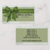 Groen lint en boegelegant Aangepaste Visitekaartje (Voorkant / Achterkant)