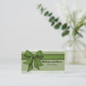 Groen lint en boegelegant Aangepaste Visitekaartje (Staand voorkant)