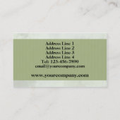 Groen lint en boegelegant Aangepaste Visitekaartje (Achterkant)