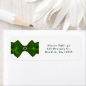Groen lint en diamanten — Bridal Shower Invitation Etiket (Insitu)