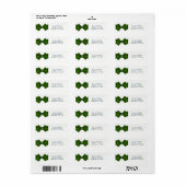 Groen lint en diamanten — Bridal Shower Invitation Etiket (Full Sheet)