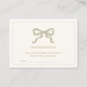 Groen lint Geslacht neutrale luier loterij Informatiekaartje (Voorkant)