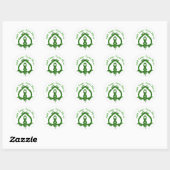 Groen lint Mental Health and Cancer Awareness Ronde Sticker (Vel)