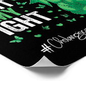 Groen lint moeder cholangiocarcinoom bewustzijn poster (Hoek)