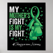 Groen lint moeder cholangiocarcinoom bewustzijn poster (Voorkant)