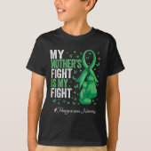Groen lint moeder cholangiocarcinoom bewustzijn t-shirt (Voorkant)