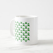 Groen Lint Patroon Koffiemok (Voorkant links)