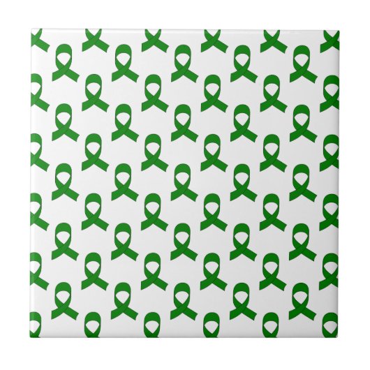 Groen Lint Patroon Tegeltje (Voorkant)