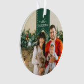 Groen lint | Persoonlijke vakantiefoto Ornament (voorkant)