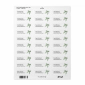 Groen lint retouradreslabel etiket (Full Sheet)