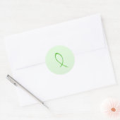 Groen lint ronde sticker (Envelop)