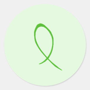 Groen lint ronde sticker