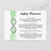 Groen Lint Zilver Infinity Veiligheidsmaatregelen Informatiekaartje (Voorkant)
