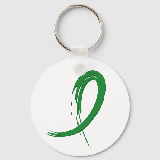 Groen lintje A4 van nierziekte Sleutelhanger (Voorkant)
