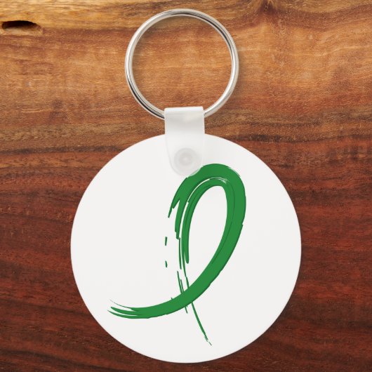 Groen lintje A4 van nierziekte Sleutelhanger (Voorkant)
