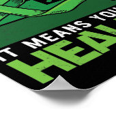 Groen lintje geestelijke gezondheid poster (Hoek)