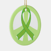 Groen lintje Vredesgebaren Bewustmaking Ornament G (Rechts)