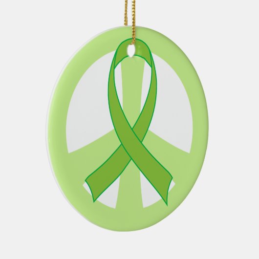 Groen lintje Vredesgebaren Bewustmaking Ornament G (Rechts)