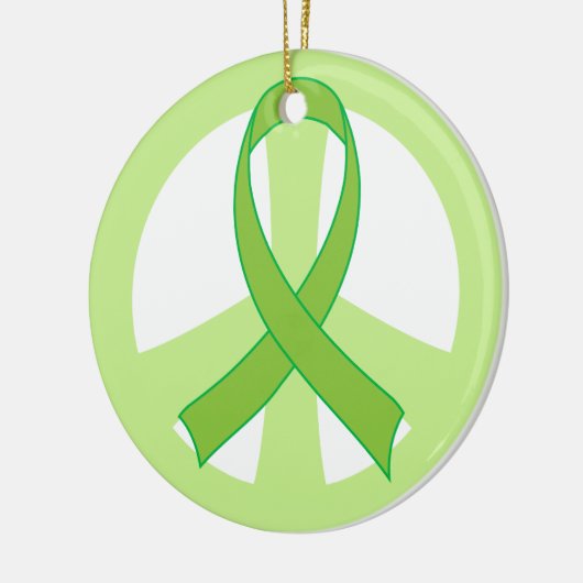 Groen lintje Vredesgebaren Bewustmaking Ornament G (Links)