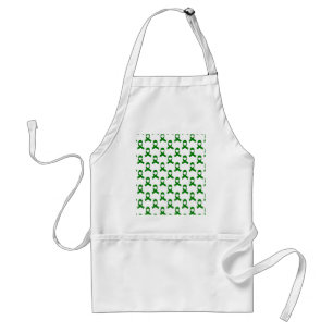 Groen lintpatroon standaard schort