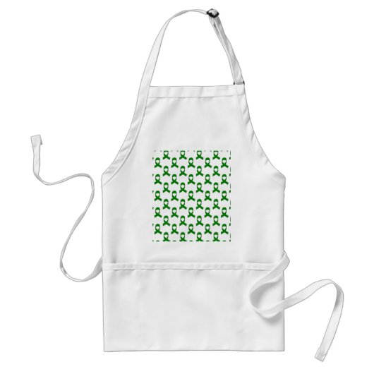Groen lintpatroon standaard schort (Voorkant)