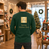Groen Logo Kerst Personeel Dienend Kerstvreugde T-shirt