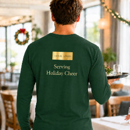 Groen Logo Kerst Personeel Dienend Kerstvreugde T-shirt