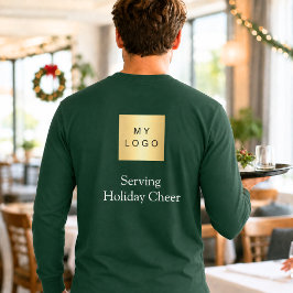 Groen Logo Kerst Personeel Dienend Kerstvreugde T-shirt