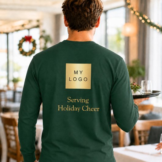 Groen Logo Kerst Personeel Dienend Kerstvreugde T-shirt