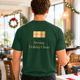 Groen Logo Kerst Personeel Dienend Kerstvreugde T-shirt