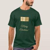 Groen Logo Kerst Personeel Dienend Kerstvreugde T-shirt (Voorkant)
