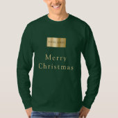 Groen Logo Kerst Personeel Dienend Kerstvreugde T-shirt (Voorkant)
