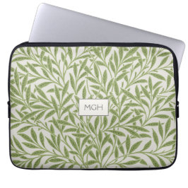  groen logo met bladeren laptop sleeve
