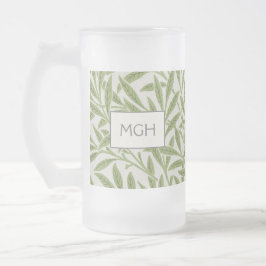  groen logo met bladeren matglas bierpul