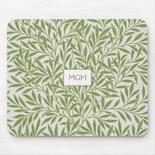  groen logo met bladeren muismat (Voorkant)