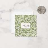 groen logo met bladeren notitiekaartje (Voorkant / Achterkant in situ)